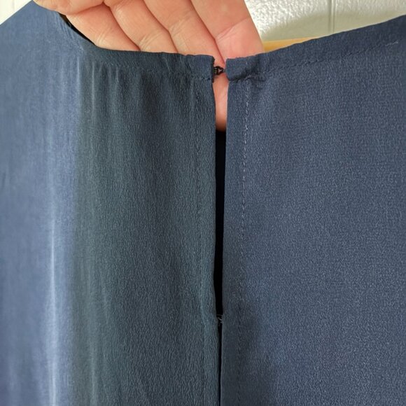 NEW Emerson Fry Solar Tunic Deep Sea Medium Navy 100% Silk Lagenlook Minimalist - Picture 9 of 16